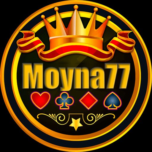 Moyna77 cartoon characters with coins, mobile phone, and game icons in a bright Bangladesh-themed setting